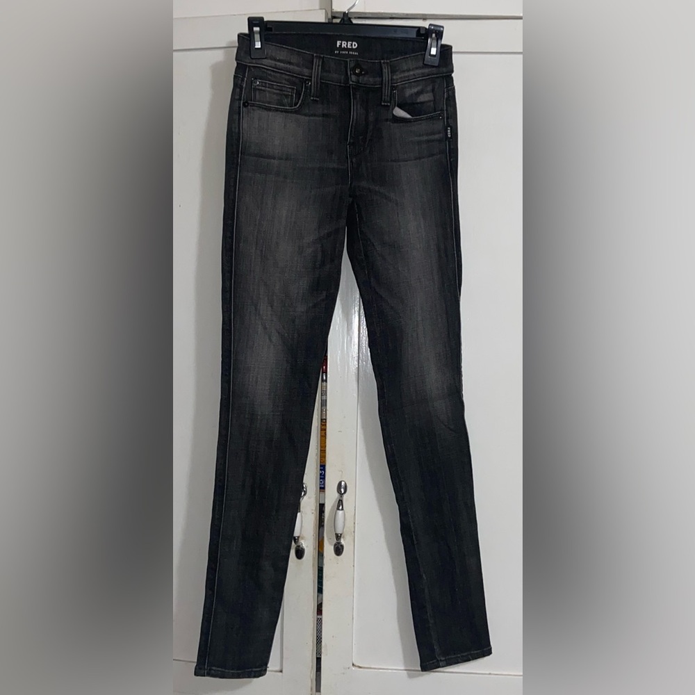 Fred Women's Charcoal Straight Leg Jeans